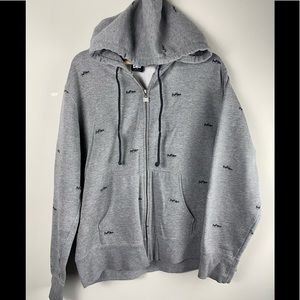 DC Skater Full Zip Hoodie Size Medium Sneaker Print